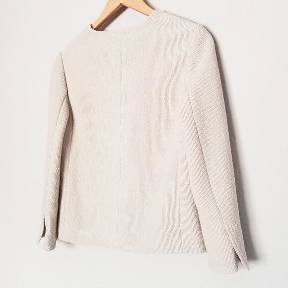 Vince Boucle Jacket Size 6 Blazer Textured 3/4 Sleeves Crop Office Preppy $365 - Picture 6 of 16